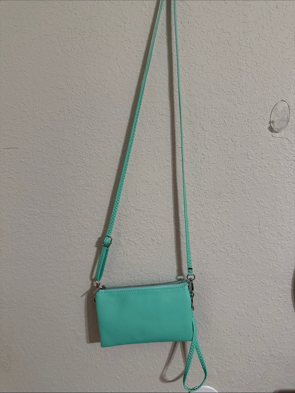 Mint Turquoise Crossbody Wristlet Bag for Women
